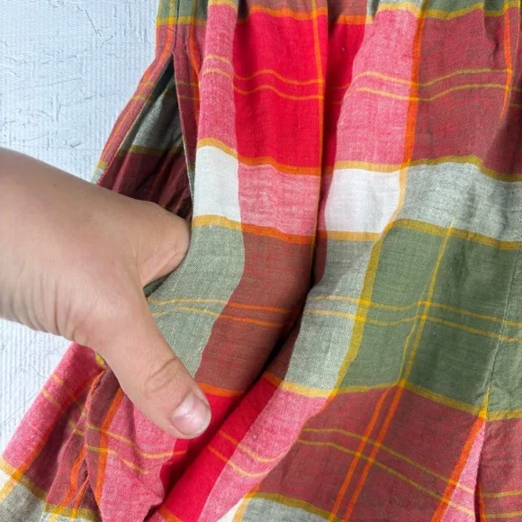 Vintage Vis a Vis Plaid Halter Top and Shorts Set Large Designer - Picture 11 of 11